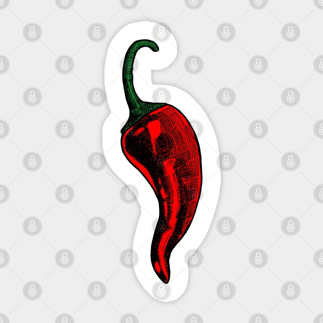 Hot pepper Sticker by senkova